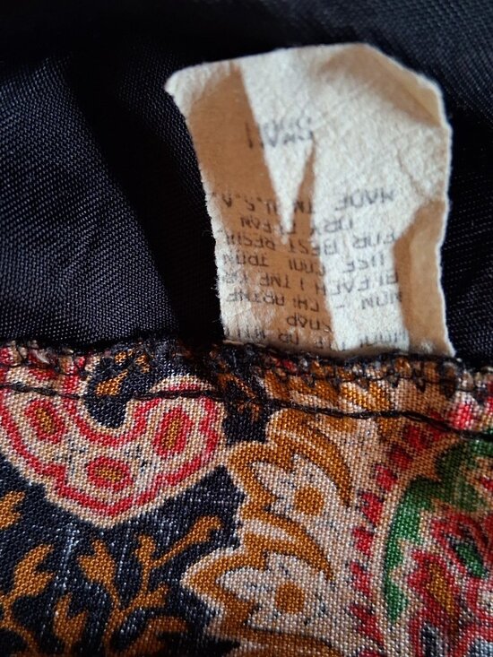 Vintage 90s David Benjamin Vest Women Small Paisley Double Breasted Gold Button - Picture 7 of 9